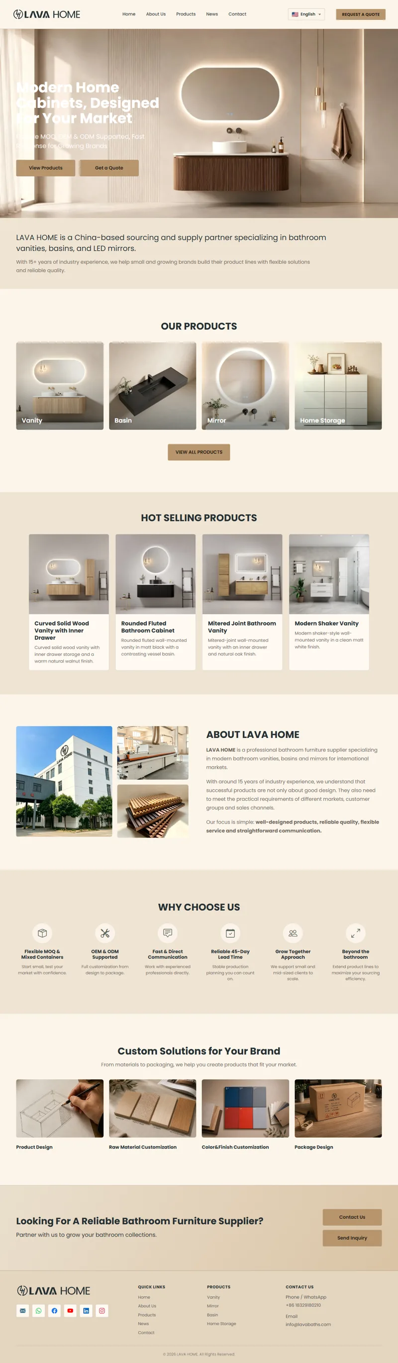 LAVA HOME網站長截圖預覽