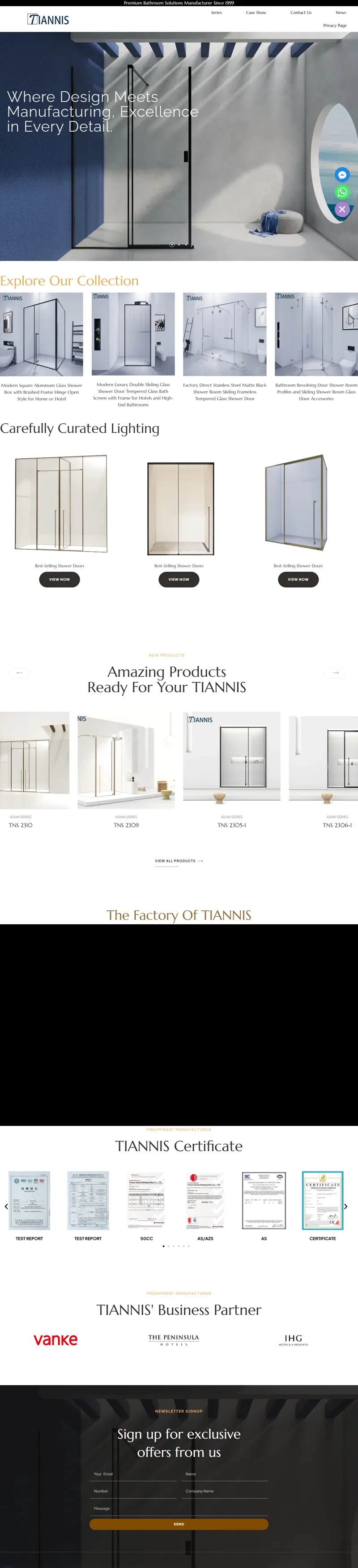 Tiannis – Best Shower Room Manufacturers 網頁長截圖