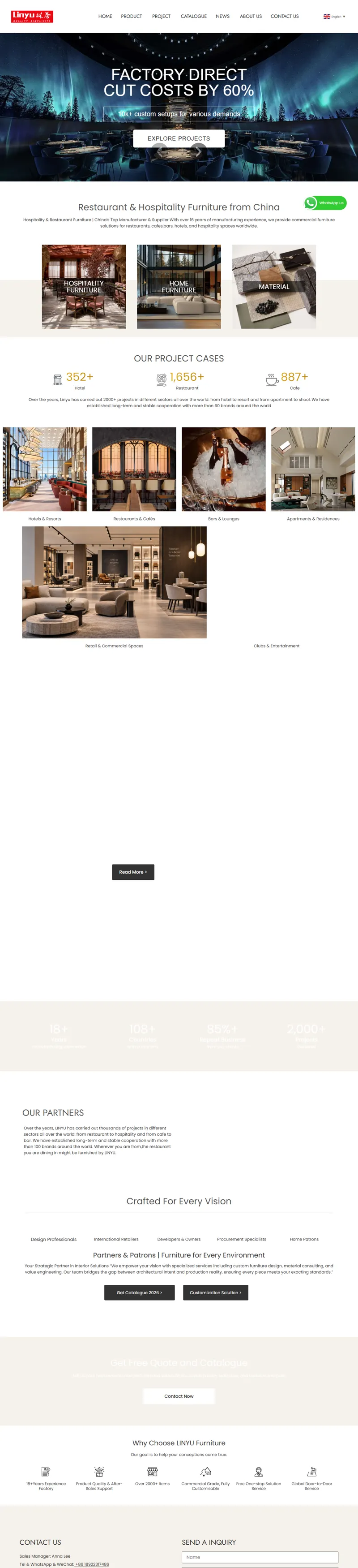 Hospitality & Restaurant Furniture Manufacturer China | Linyu Furniture 網頁長截圖