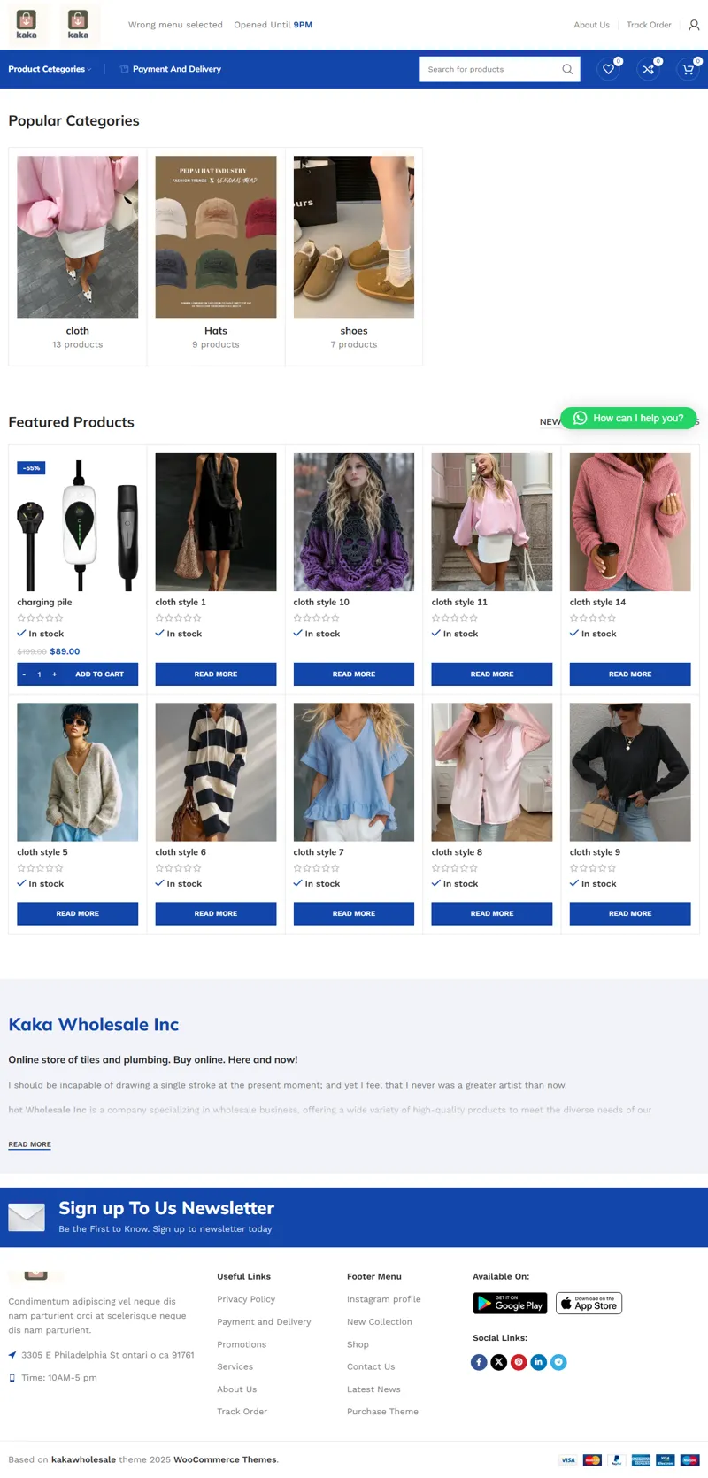 kakawholesale.com 網頁長截圖