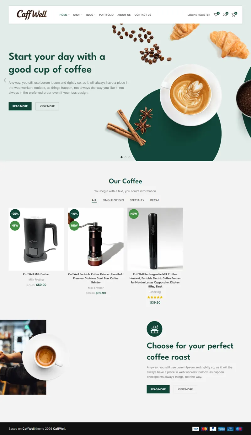 Caffwell 網頁長截圖