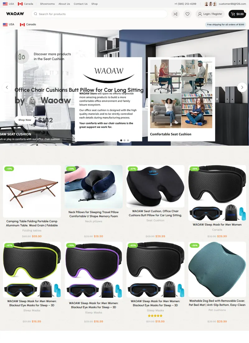 WAOAW SHOP 網頁長截圖