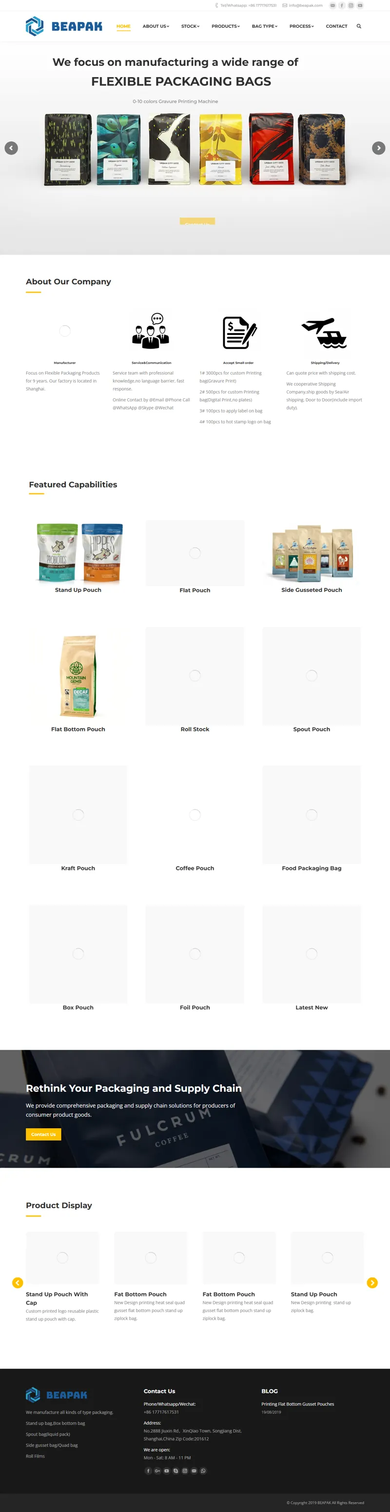BEAPAK PACKAGING 網頁長截圖