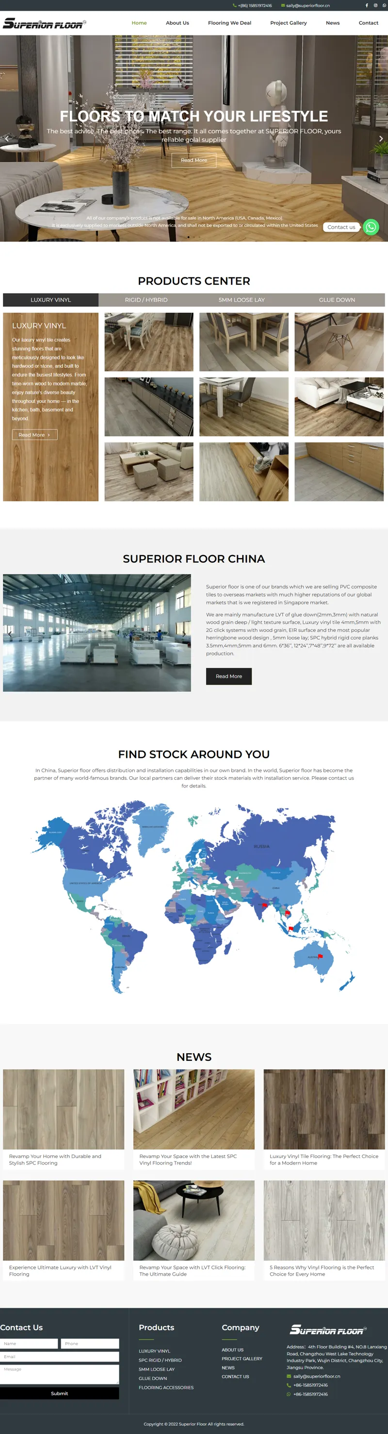 Superior Flooring 網頁長截圖
