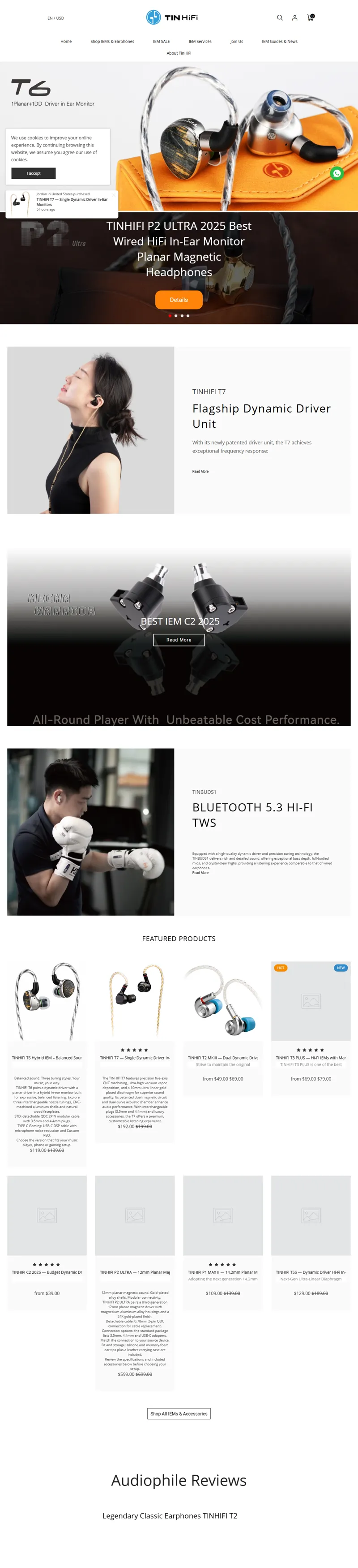 Tinhifi®official Best IEM headphones store 天天動聽®官方商店,2023small iem, Best Wireless Bluetooth Earbuds,Headphones & IEM's,Best In-Ear Monitors,best budget wireless iems,best headphones for music,best headphones wireless,Best in-ear 網頁長截圖